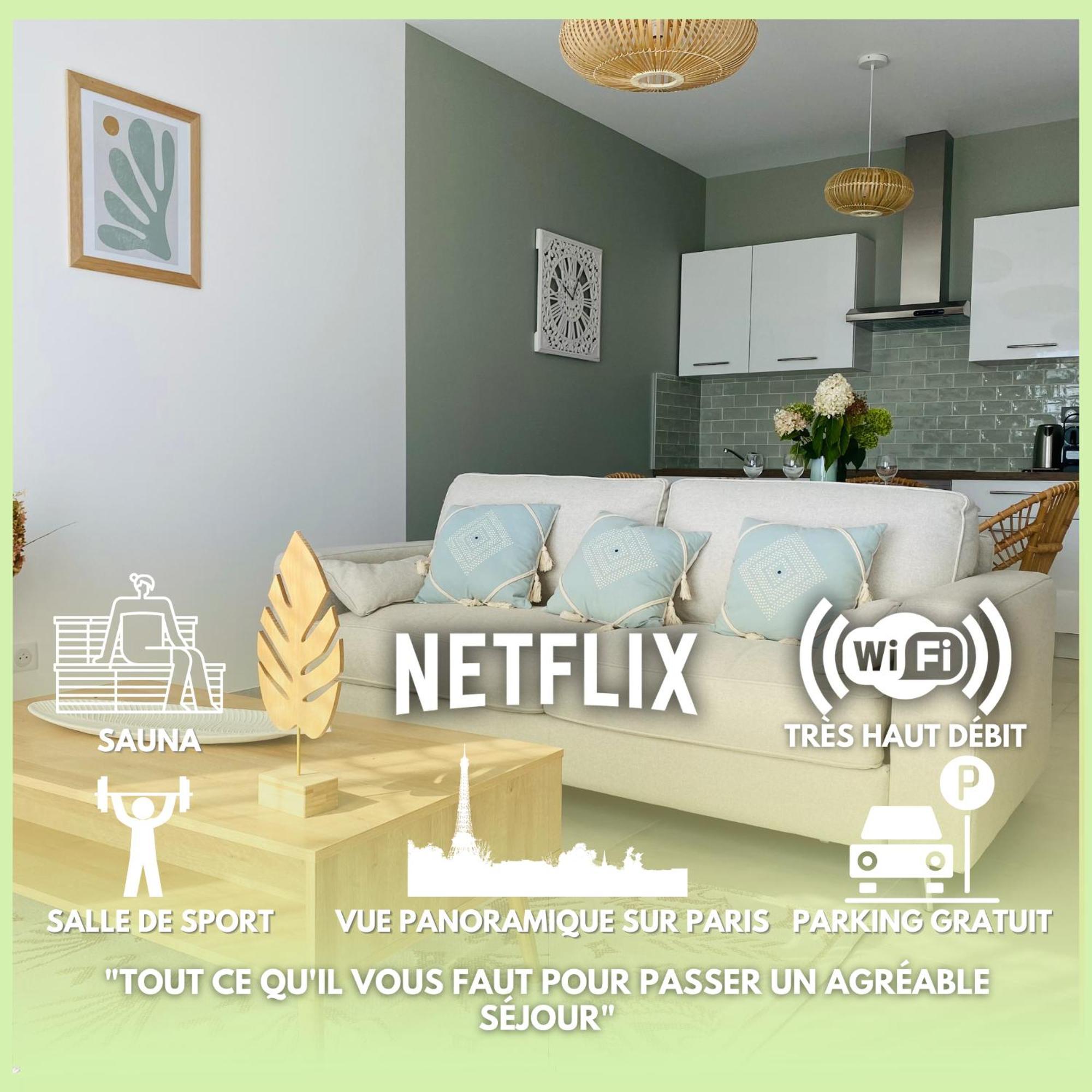 La Villa Perchee Calme, Sauna, Parking Prive Saint-Prix  Экстерьер фото